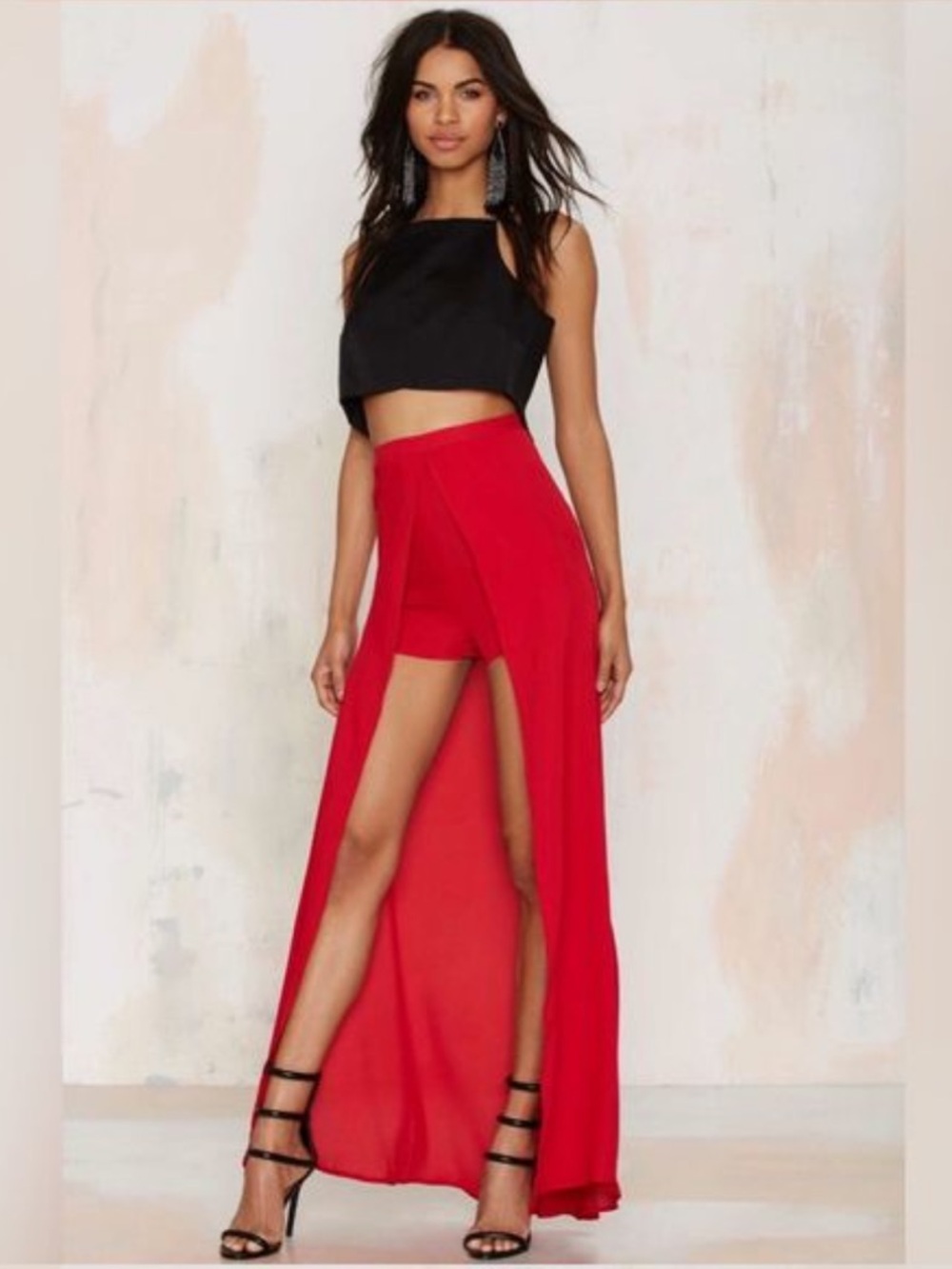 Nasty Gal Vintage Analisa High Low Shorts Skirt
